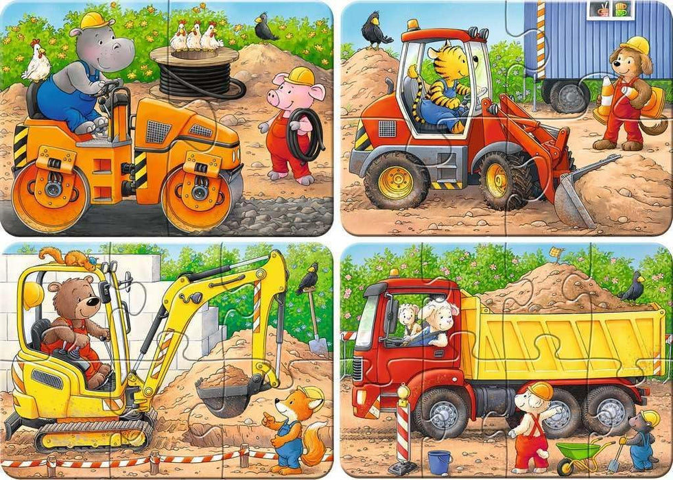 Ravensburger Kinderpuzzle - 05717 Tiere auf der Baustelle - 2,4,6,8 Teile my first puzzle für Kinder ab 2 Jahren