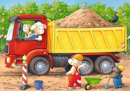 Ravensburger Kinderpuzzle - 05717 Tiere auf der Baustelle - 2,4,6,8 Teile my first puzzle für Kinder ab 2 Jahren