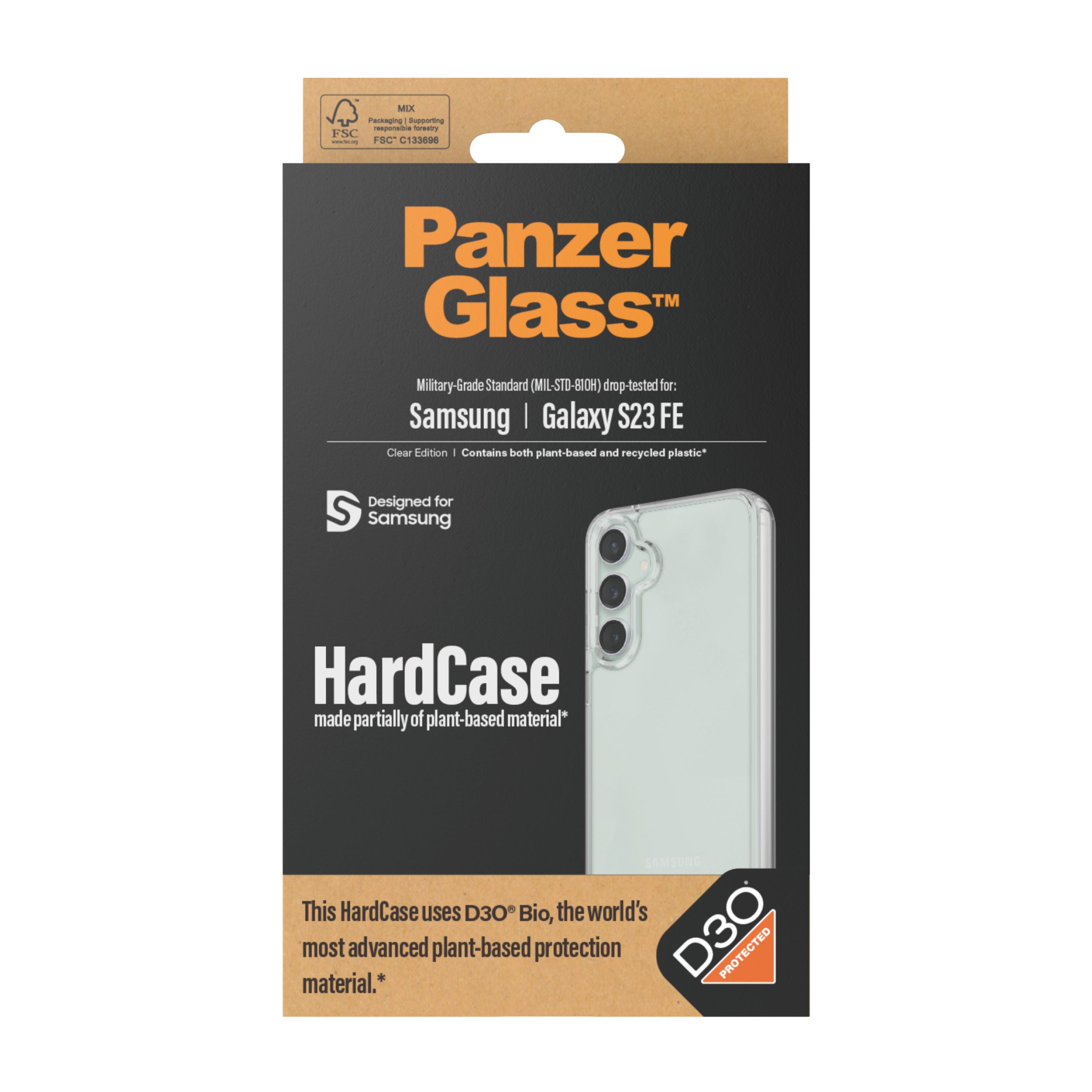 PanzerGlass ® HardCase Transparent w. D3O® Samsung Galaxy S23 FE
