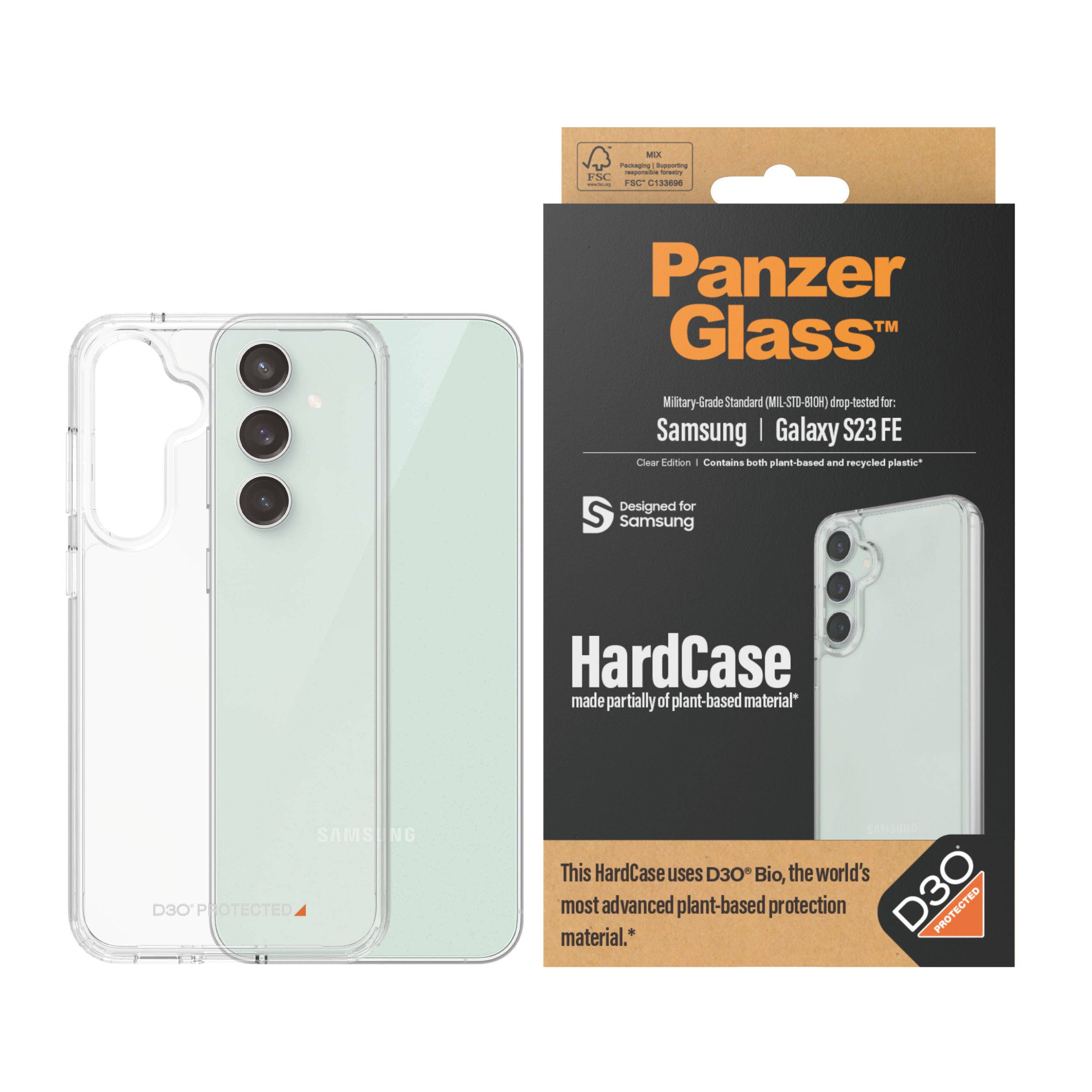 PanzerGlass ® HardCase Transparent w. D3O® Samsung Galaxy S23 FE