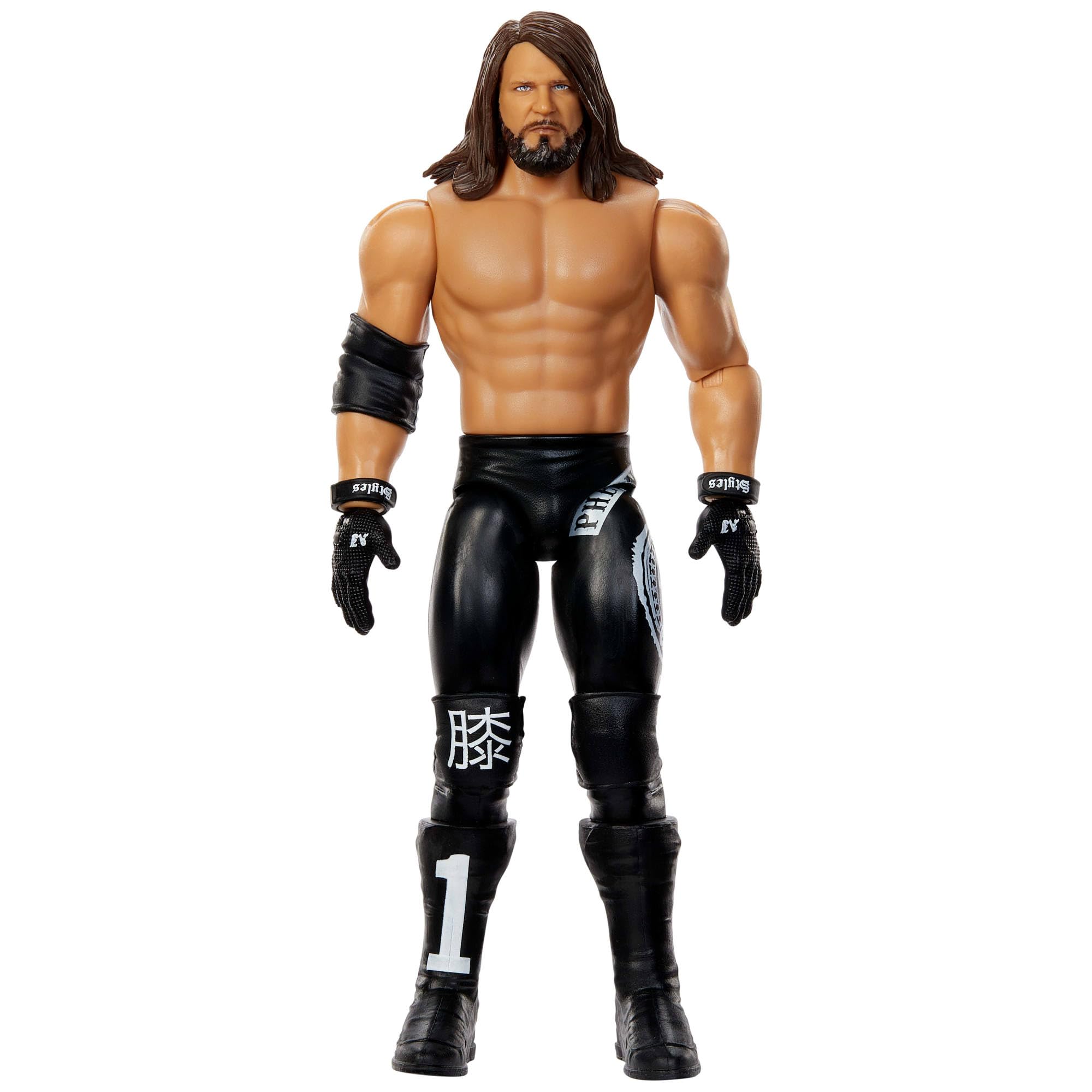 Mattel WWE AJ Styles Action Figure, Main Event Series #154 6-inch Collectible with 10 Articulation Points & Life-Like Look, JCV43