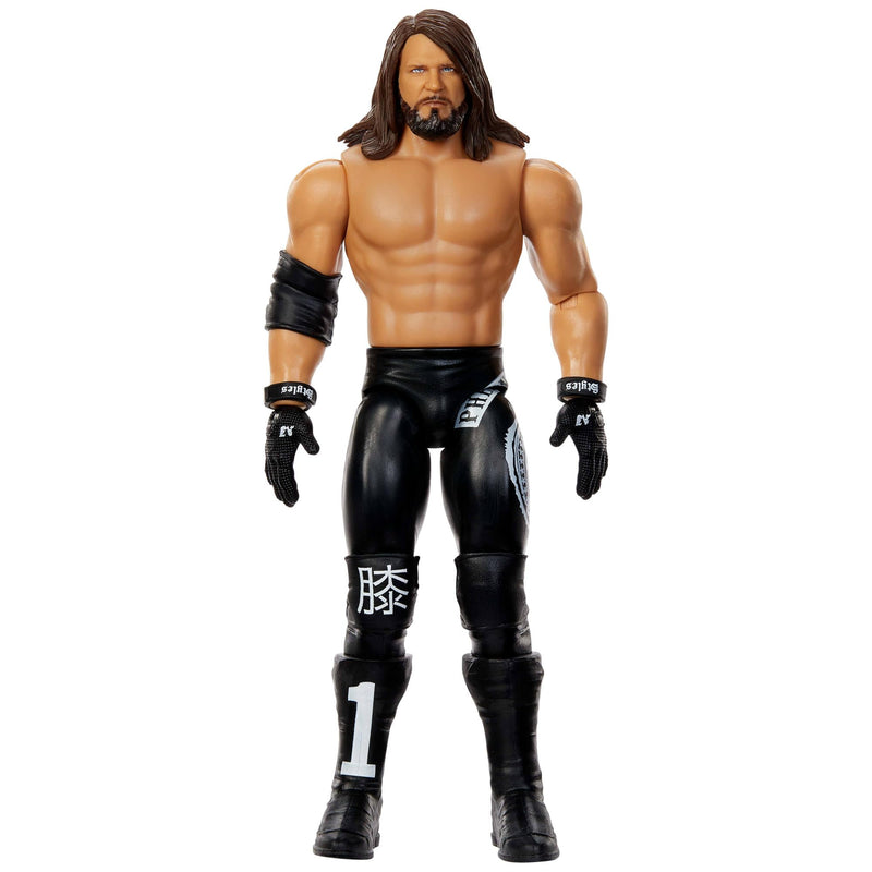 Mattel WWE AJ Styles Action Figure, Main Event Series #154 6-inch Collectible with 10 Articulation Points & Life-Like Look, JCV43