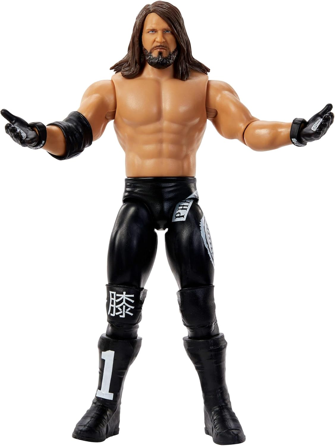Mattel WWE AJ Styles Action Figure, Main Event Series #154 6-inch Collectible with 10 Articulation Points & Life-Like Look, JCV43