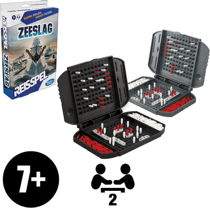 Hasbro Gaming Seeschlacht-Reisespiel, einfach zu tragen, Spiel für 2 Spieler, Reisespiel für Kinder - Niederländische Version