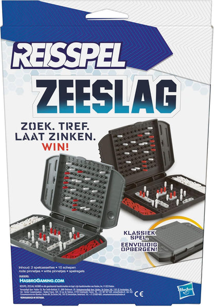 Hasbro Gaming Seeschlacht-Reisespiel, einfach zu tragen, Spiel für 2 Spieler, Reisespiel für Kinder - Niederländische Version