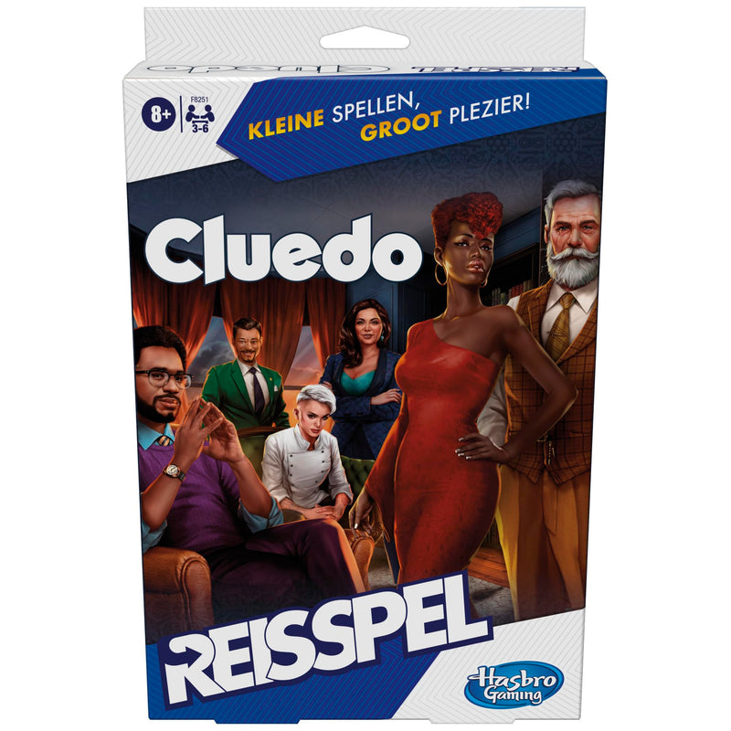 Cluedo Travel Edition, Tragbares Spiel für 3-6 Spieler, Reisespiel, Kinderspiel, ab 8 Jahren (niederländische Version