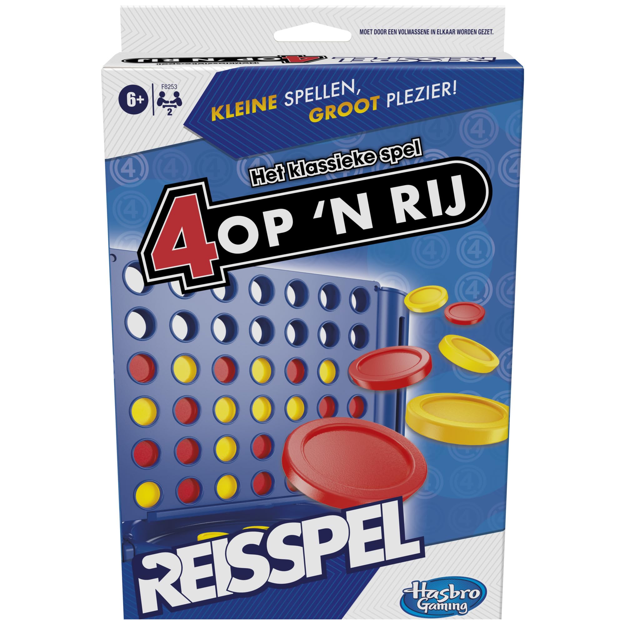 Power 4 Travel Edition, Tragbares Spiel für 2 Spieler, Reisespiel, ab 6 Jahren (niederländische Version