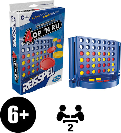 Power 4 Travel Edition, Tragbares Spiel für 2 Spieler, Reisespiel, ab 6 Jahren (niederländische Version