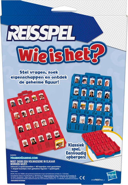 Wer ist das? Reiseausgabe, klassisches Ratespiel, Tragbares Spiel für 2 Spieler, Reisespiel für Kinder (niederländische Version