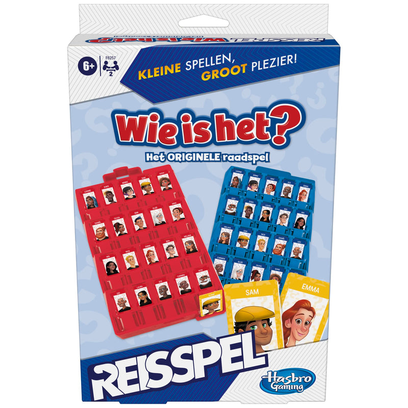 Wer ist das? Reiseausgabe, klassisches Ratespiel, Tragbares Spiel für 2 Spieler, Reisespiel für Kinder (niederländische Version