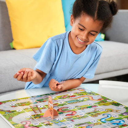 Orchard Toys My First Snakes & Ladders Game for Kids - Grote Peuterspellen met Gigantische kleurrijke 3D-speelstukken, kinder- en kinderbordspellen leeftijd 3-6 jaar - voor 2-4 spelers