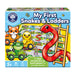 Orchard Toys My First Snakes & Ladders Game for Kids - Grote Peuterspellen met Gigantische kleurrijke 3D-speelstukken, kinder- en kinderbordspellen leeftijd 3-6 jaar - voor 2-4 spelers