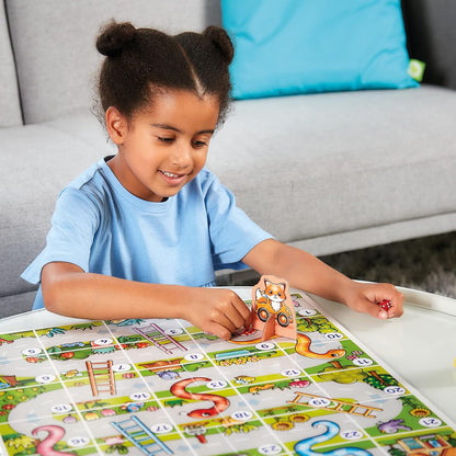 Orchard Toys My First Snakes & Ladders Game for Kids - Grote Peuterspellen met Gigantische kleurrijke 3D-speelstukken, kinder- en kinderbordspellen leeftijd 3-6 jaar - voor 2-4 spelers