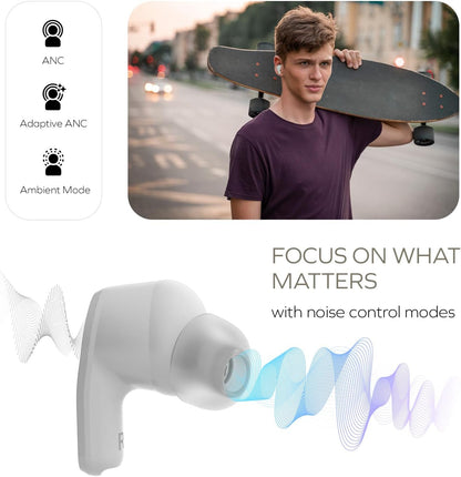 CREATIVE Zen Air SXFI Lightweight True Wireless In-Ears with Super X-Fi Spaital Audio, Active Noise Cancellation, Ambient Mode, Bluetooth 5.3, IPX5, Up to 39 Hours Battery Life