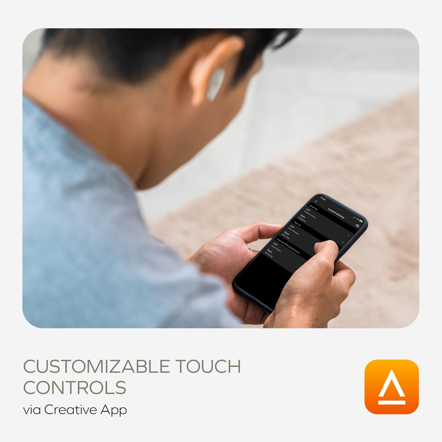 CREATIVE Zen Air SXFI Lightweight True Wireless In-Ears with Super X-Fi Spaital Audio, Active Noise Cancellation, Ambient Mode, Bluetooth 5.3, IPX5, Up to 39 Hours Battery Life