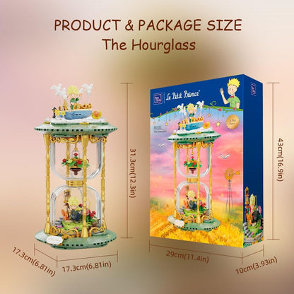 PANTASY The Little Prince Hourglass Building Blocks Set, Creative Construction Kit for Adults and Teens, Decorative Model for Home and Office, Detailed Hourglass Design for Display and Play
