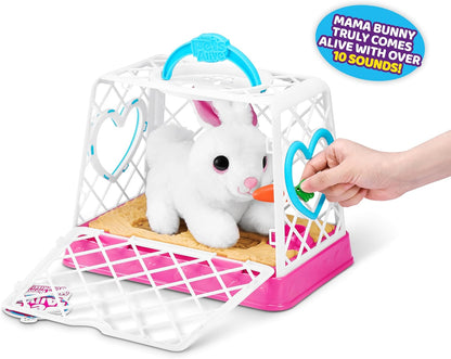 Pets Alive Mama Bunny & Baby Surprise, Series 1, Electronic Pet for Girls, Mail Box