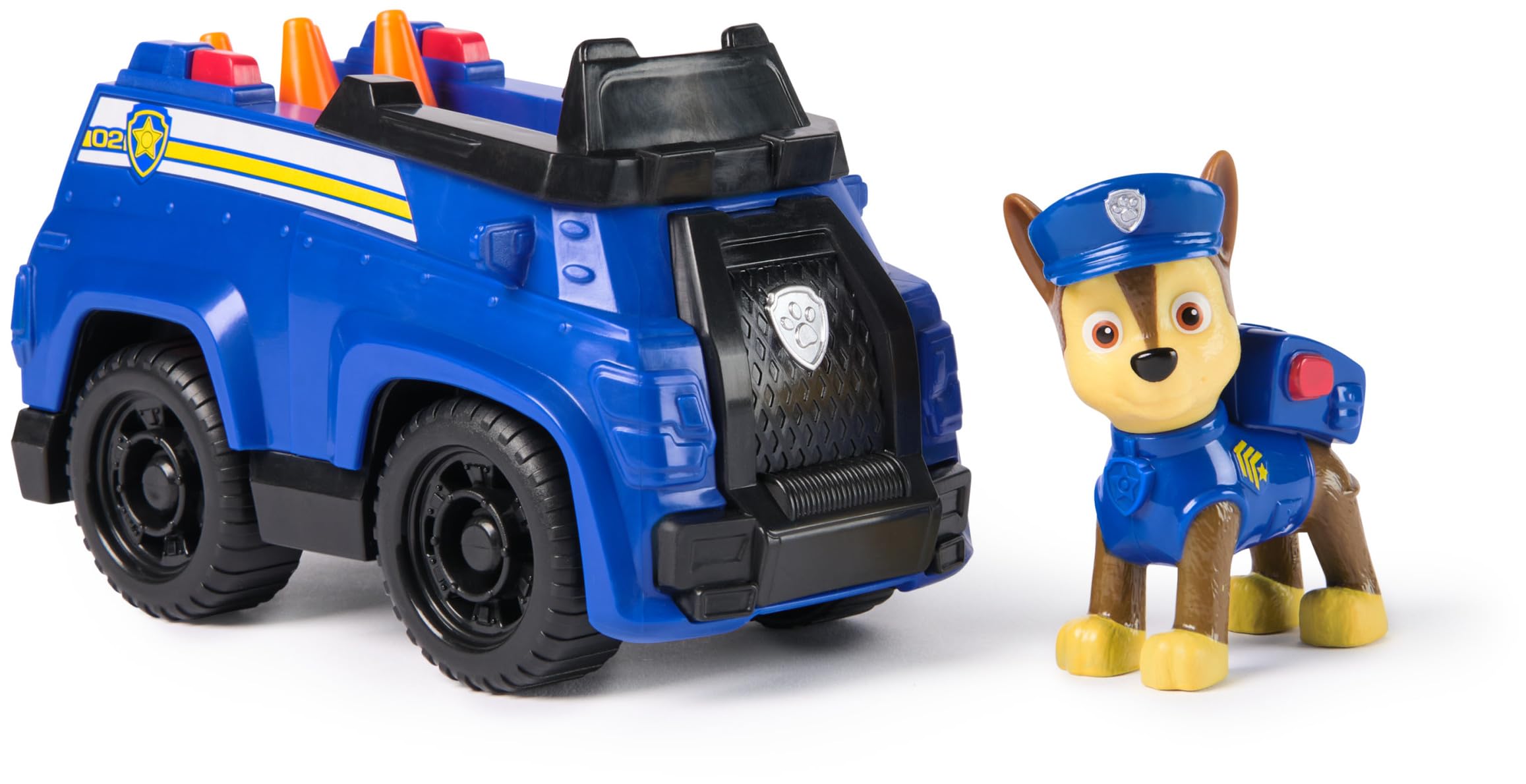Patrulla Canina - Coche POLICÍA Y Figura Chase - Coche de 15 cm con 1 Figura Chase - Patrulla Canina Juguetes - 6069059 - Juguetes Niños 3 Años +