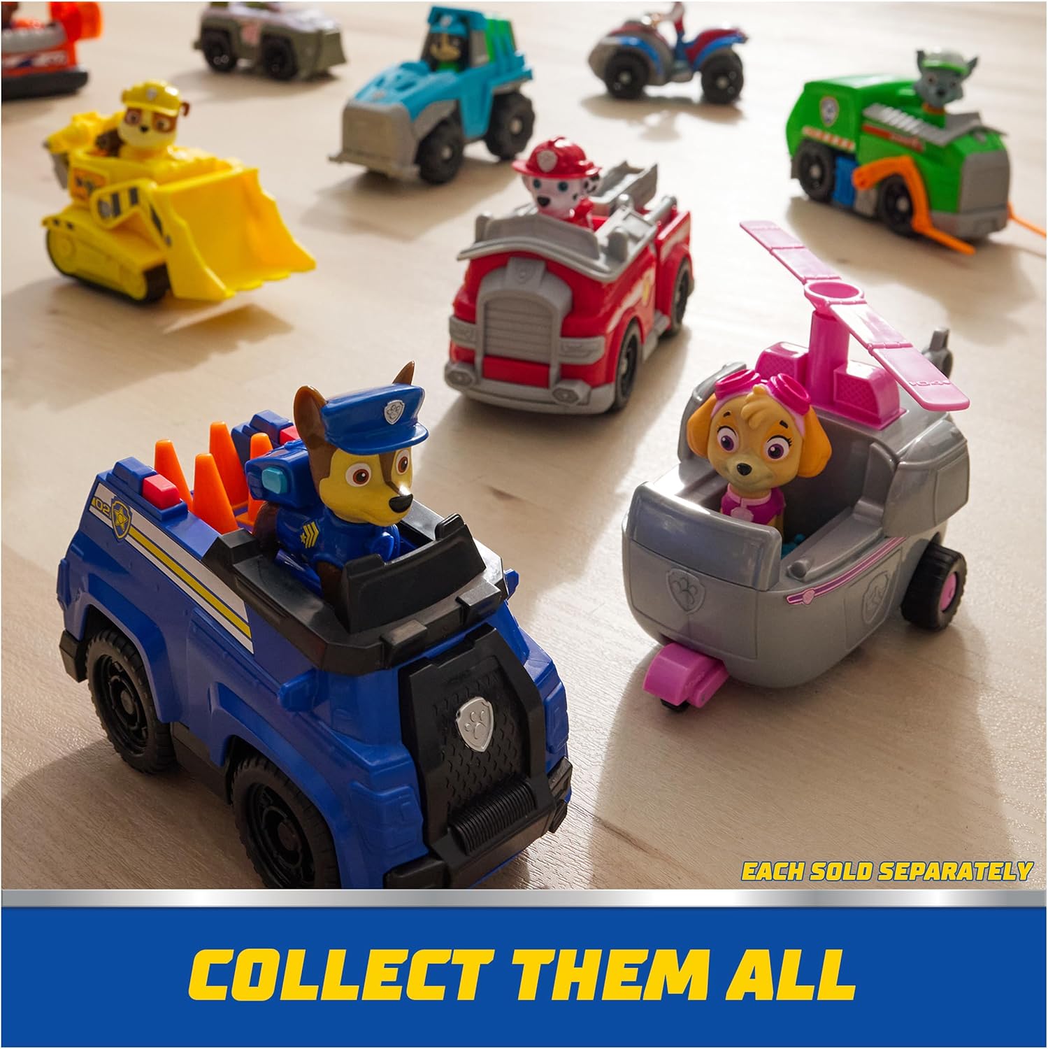 PAW Patrol, sneeuwschuiver van Everest, speelgoedvoertuig met verzamelfiguur, duurzaam speelgoed