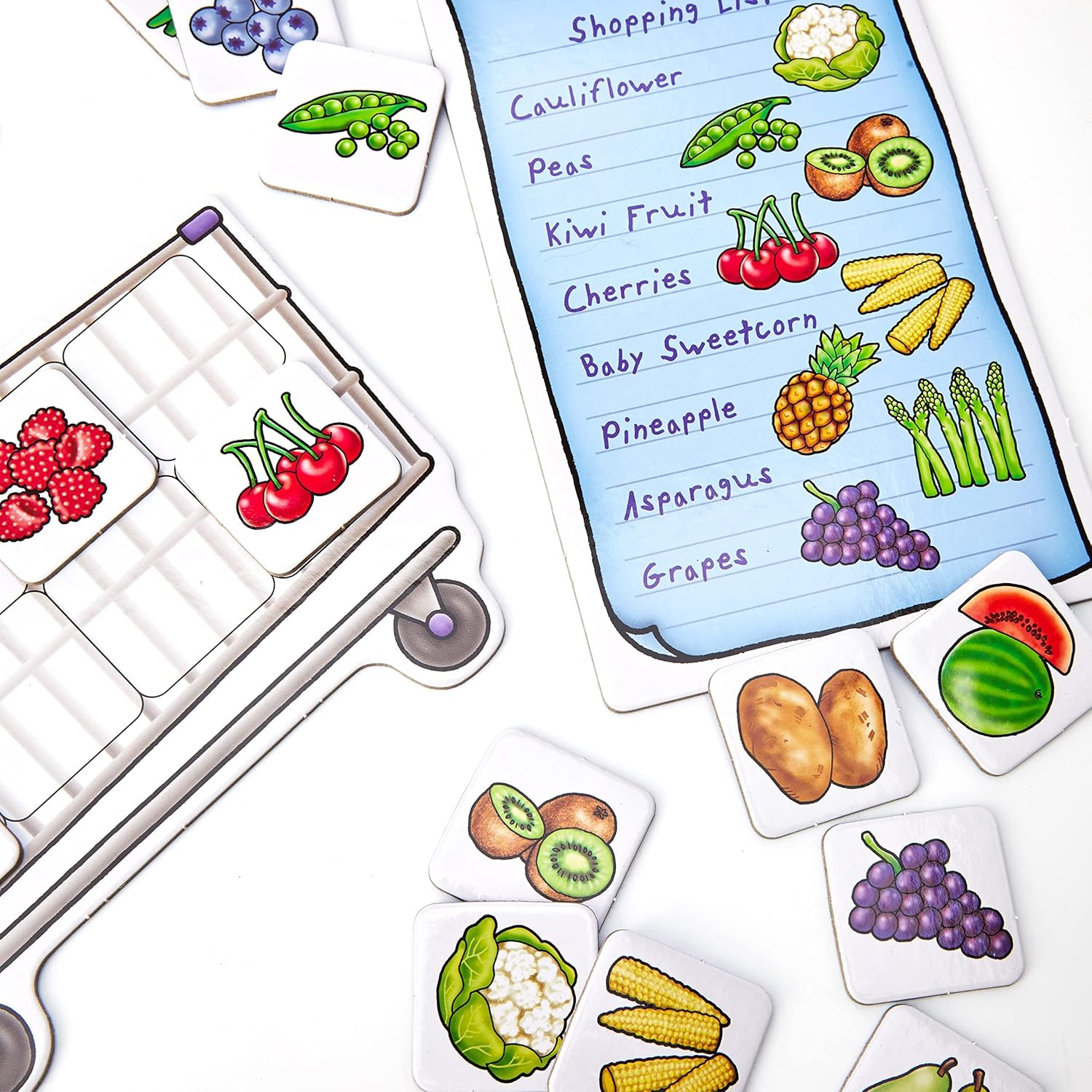 Orchard Toys Shopping List Extras Pack - Fruit & Veg Educational Game for Kids, Add On Pack to Shopping List, Age 3-7, Toddlers.