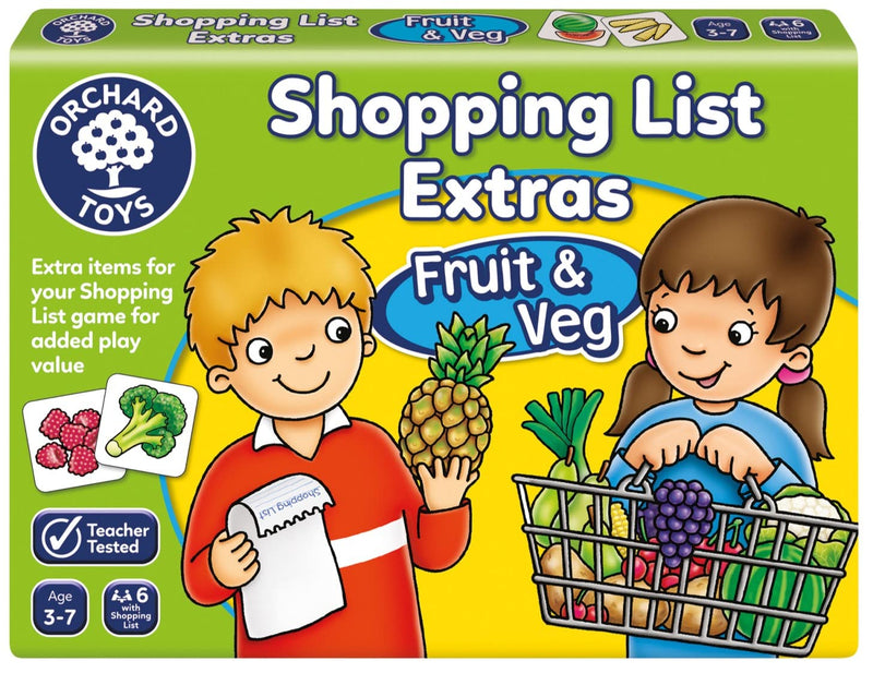 Orchard Toys Shopping List Extras Pack - Fruit & Veg Educational Game for Kids, Add On Pack to Shopping List, Age 3-7, Toddlers.