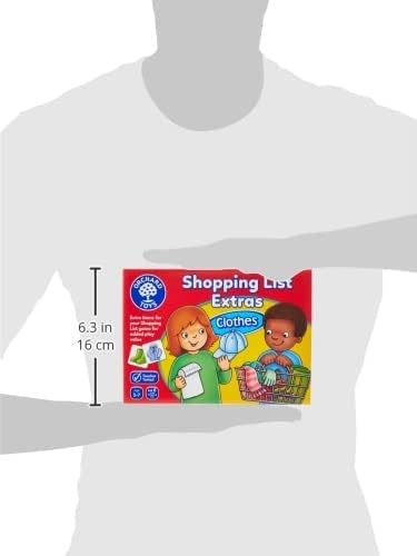 Orchard Toys Shopping List Extras Pack - Clothes Game, Add On Pack to Shopping List, Educational Memory Game, Perfect for Kids Age 3-7.