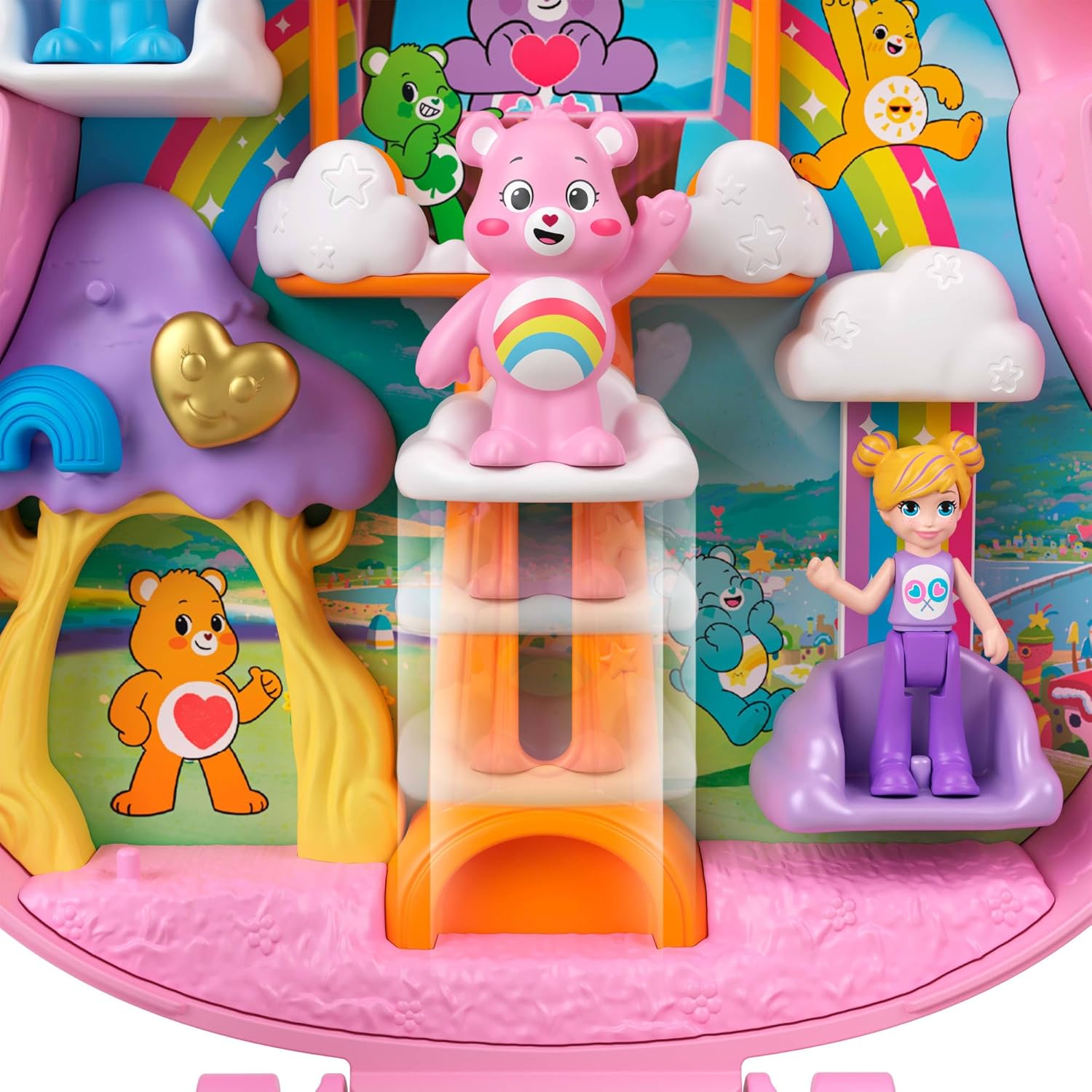 POLLY POCKET X CARE BEAR DOLLS COMPACT PLAYSET