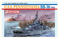Dragon 1/700 U.S.S. Pennsylvania BB-38 slagschip, 1944