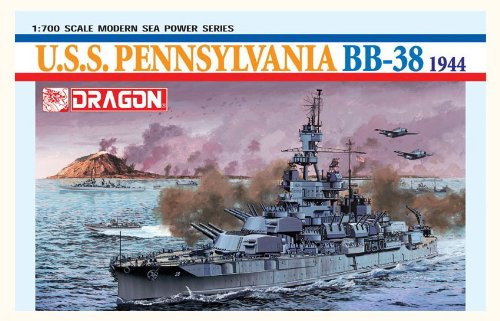Dragon 1/700 U.S.S. Pennsylvania BB-38 slagschip, 1944