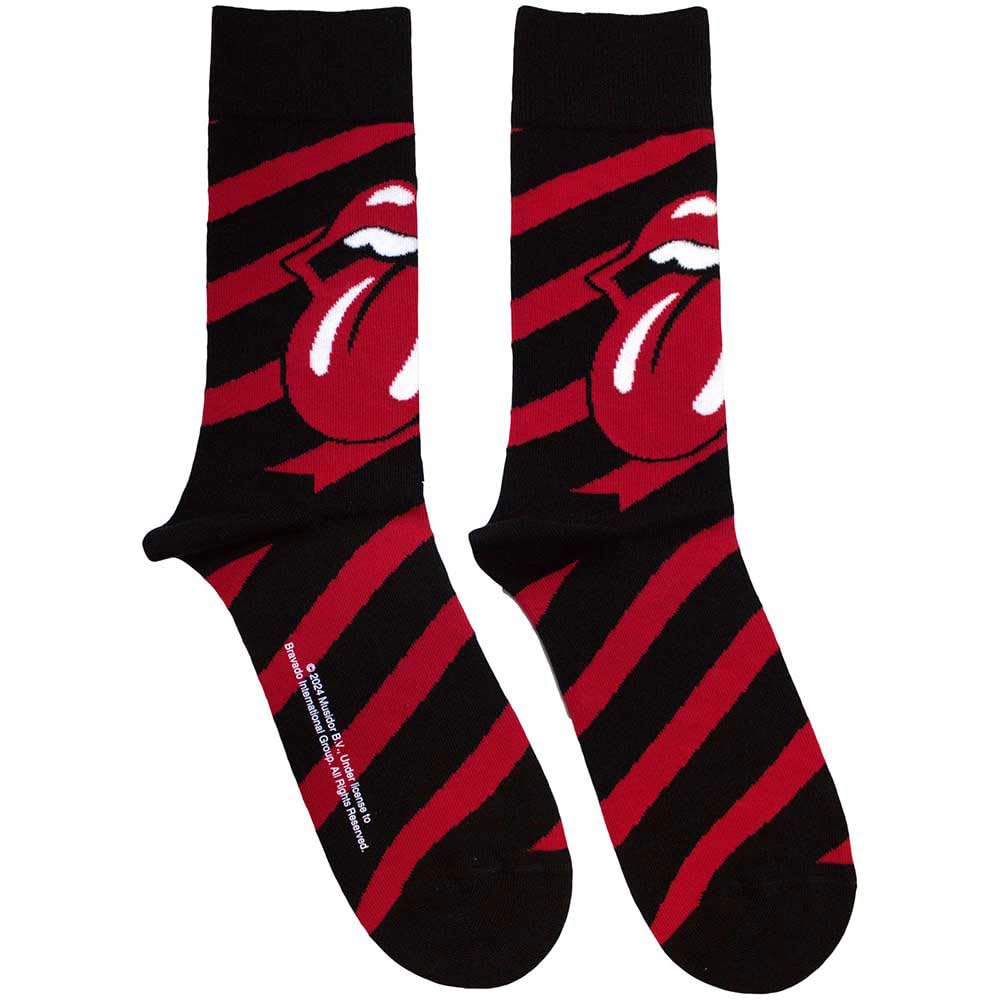 Ankle Socks # Uk Size 7 - 11 Unisex Black # Stripes