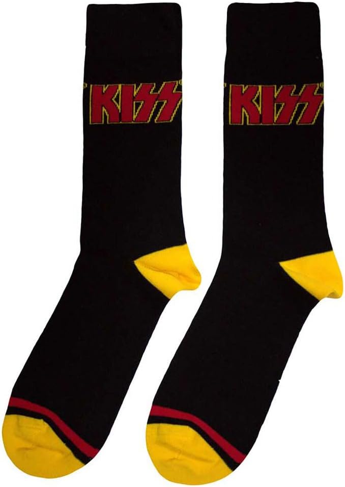Kiss: Rock Off - Red Logo Single Stripe (Calzini Unisex Uk Size 7 - 11)