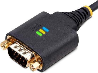 StarTech.com Cable Adaptador USB a Serie de Módem Nulo de 2m - FTDI RS232 - Tornillos DB9 Intercambiables - Win/Mac/Linux