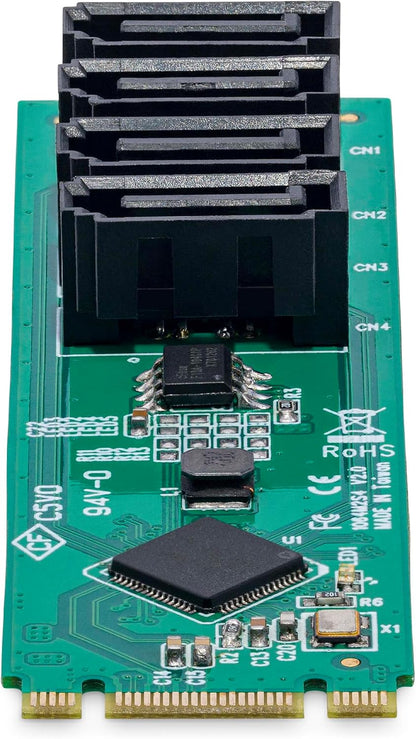 4-Port M.2 to SATA Adapter Card