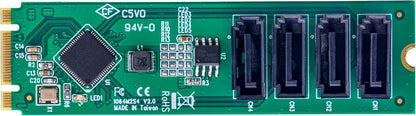4-Port M.2 to SATA Adapter Card