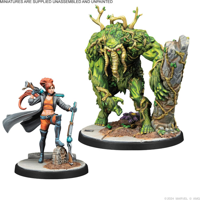 ATOMIC MASS GAMES | Marvel Crisis Protocol: Elsa Bloodstone & Man-Thing | Miniatures Board Game | Ages 14+ | 2 Players | 90+ Minutes Playing Time