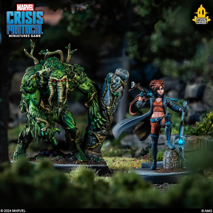 ATOMIC MASS GAMES | Marvel Crisis Protocol: Elsa Bloodstone & Man-Thing | Miniatures Board Game | Ages 14+ | 2 Players | 90+ Minutes Playing Time