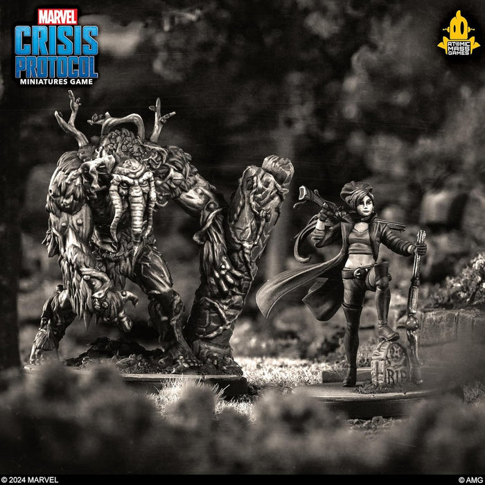 ATOMIC MASS GAMES | Marvel Crisis Protocol: Elsa Bloodstone & Man-Thing | Miniatures Board Game | Ages 14+ | 2 Players | 90+ Minutes Playing Time