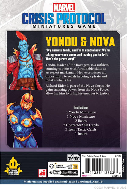 ATOMIC MASS GAMES | Marvel Crisis Protocol - Yondu & Nova | Miniatures Board Game | Ages 14+ | 2 Players | 90+ Minutes Playing Time