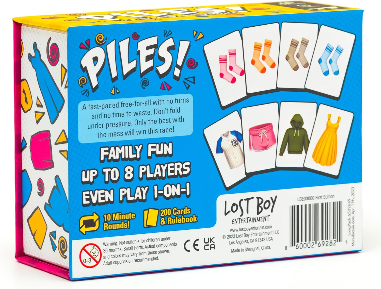 Lost Boy Entertainment - Piles - Juegos de Cartas - Juegos Familiares - para niños de 8 años en adelante - Juegos para Adultos - Noche de Juegos Familiares - Juegos de Viaje