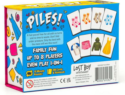 Lost Boy Entertainment - Piles - Juegos de Cartas - Juegos Familiares - para niños de 8 años en adelante - Juegos para Adultos - Noche de Juegos Familiares - Juegos de Viaje