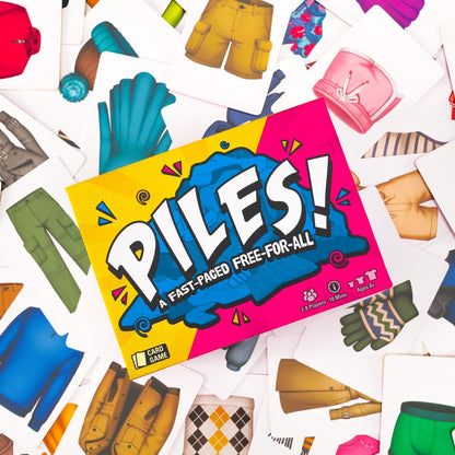 Lost Boy Entertainment - Piles - Juegos de Cartas - Juegos Familiares - para niños de 8 años en adelante - Juegos para Adultos - Noche de Juegos Familiares - Juegos de Viaje
