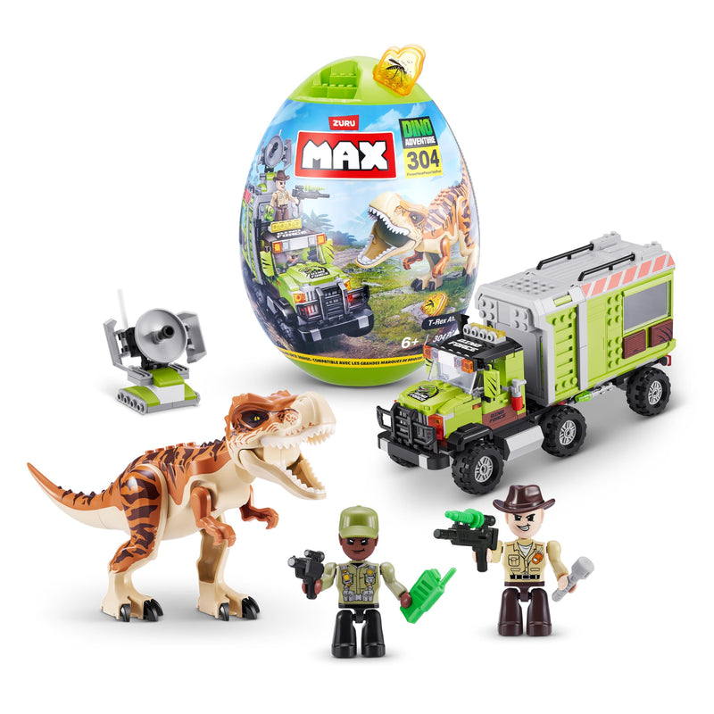 Max Build More Dino Adventure T-Rex Attack (304 pieces) Building Bricks Toys For Kids 5+ Create Dinos Vehicles and More Unbox Discover