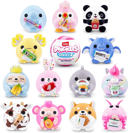 Snackles Series 2 Wave 2, Snack Swap, Axolotl, 35 cm by ZURU Cuddly Squishy Comfort Plush with License Snack Brand Accessory (Axolotl, Pringles Sour Cream and Onion
