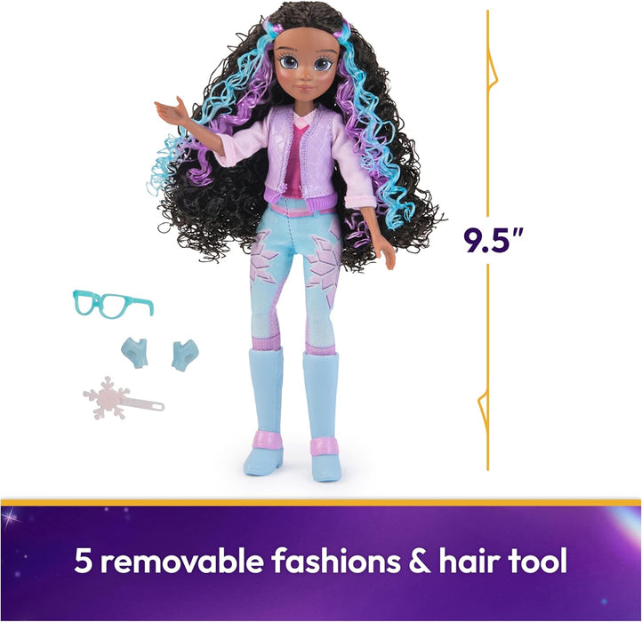 Unicorn Academy, Layla Doll with Highlighted Hair, 5 Fashion Accessories and Hair Styling Tool, 24cm, Dolls and Unicorn Toys for Girls Aged 4 and up