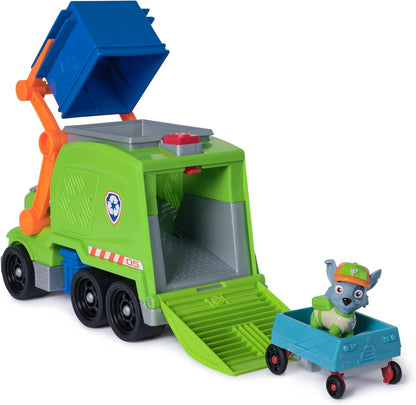 Paw Patrol: Crush ’N’ Roll Recycling Lorry with Rocky Action Figure & Transforming Compacted Recycling Vehicle, Kids’ Toys for Boys & Girls Aged 3 and up
