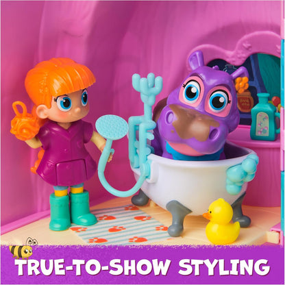 Vida the Vet, Juno's Bubble Bath Pack avec Figurines d'action de Vie et Juno avec Changement de Couleur et Accessoires de kit de Docteur, Jouets pour Filles à partir de 3 Ans (Spin Master 6071396