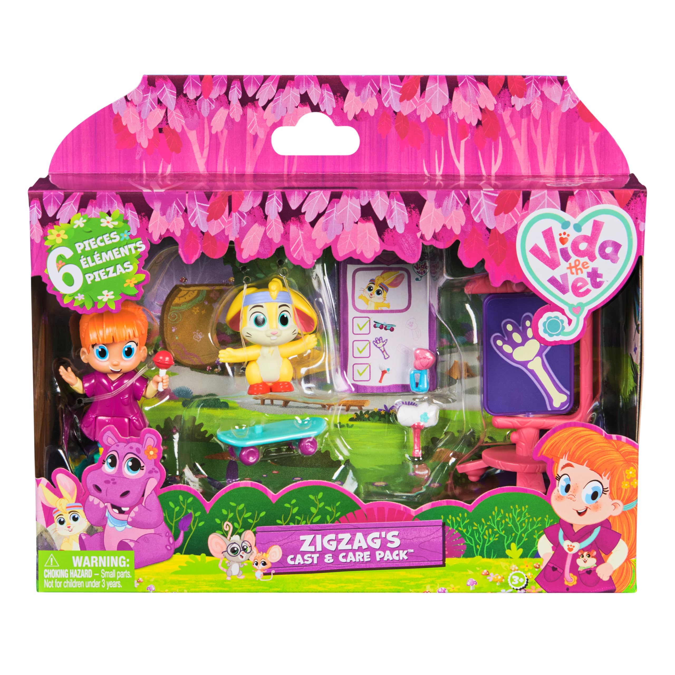 Vida the Vet Zag's Cast & Care Pack with Life & Zig Zag Action Figuren & Doctor Kit Zubehör, Kids Toys for Girls & Boys Ages 3 und Up, Einheitsgröße (Spin Master 6071397