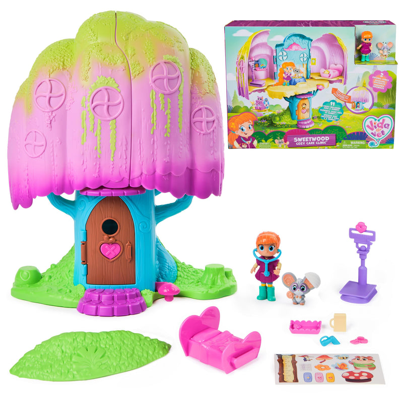Vida the Vet, Vet Clinic, Treehouse Playset with Action figures, Dollhouse Furniture and Accessories, Kids’ Toys for Girls and Boys Aged 3 and up
