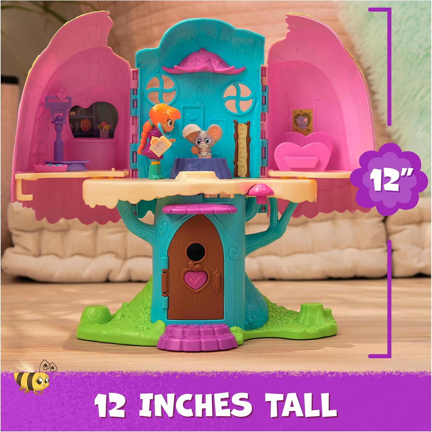 Vida the Vet, Vet Clinic, Treehouse Playset with Action figures, Dollhouse Furniture and Accessories, Kids’ Toys for Girls and Boys Aged 3 and up