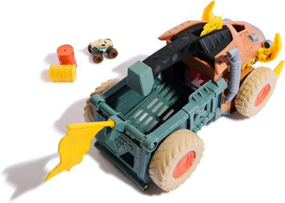 Monster Jam Mini Jam, Megalodon Mad Hog Chomper and Monster Truck, Fun Cleanup and Storage, Kids’ Toy Gifts for Boys and Girls Aged 3 and Up